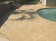 Resurfacing over concrete around the pool area in Novato, Marin County, California.