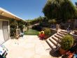 Backyard landscaping & artificial grass done in Belvedere-Tiburon, Bay Area, California.